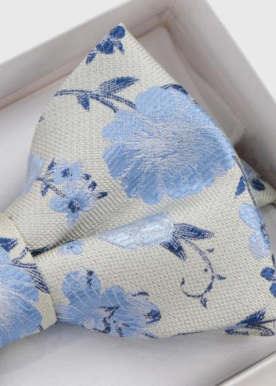 Vīriešu tauriņš ar ziedu rakstu - back