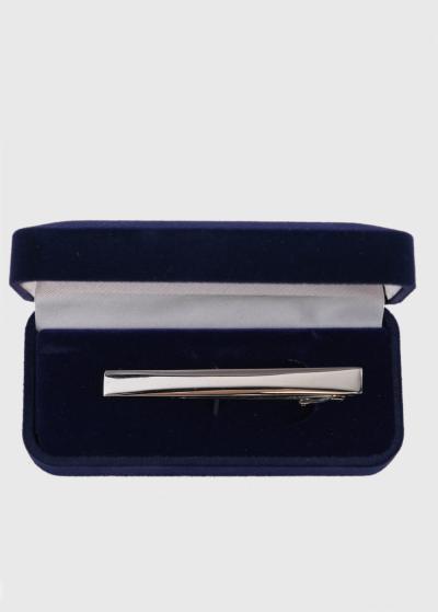 Sudraba krāsas kaklasaites saspraude - back