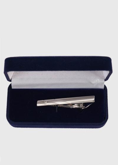 Sudraba krāsas kaklasaites saspraude - back