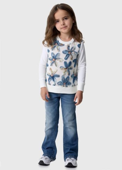 Rossana balts džemperis ar aplikāciju - back