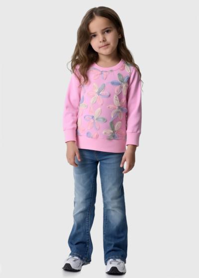 Rossana rozā džemperis ar aplikāciju - back