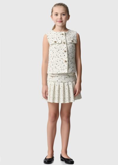 Ranita bēša kostīms ar pogām - back