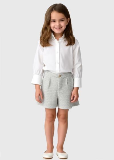 Ruksana balti īsi šorti - back