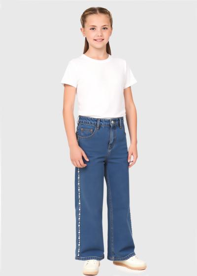 Rue zili džinsi ar pērlēm - back