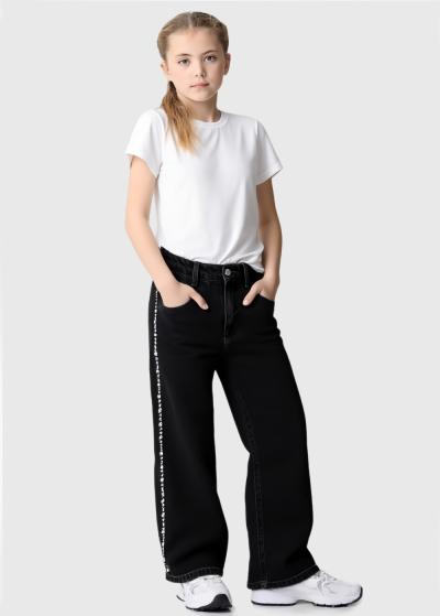 Rue melni džinsi ar pērlēm - back