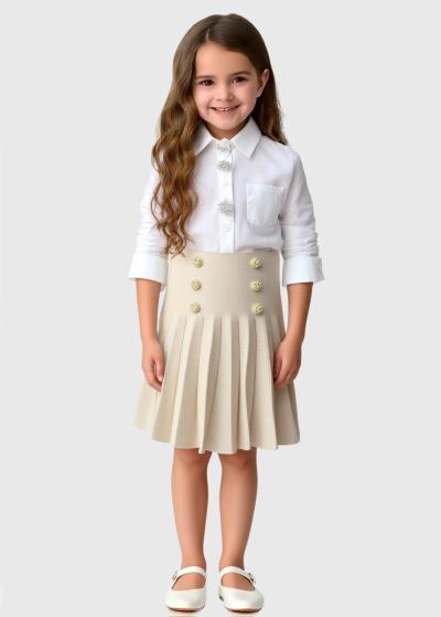 Romina gaiši bēši svārki  - back