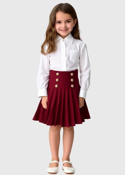 Romina bordo svārki  - back