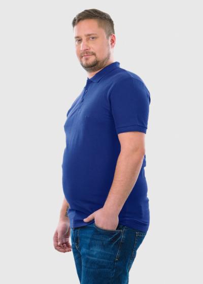 Berkant Lielo Izmēru zils polo krekls - back