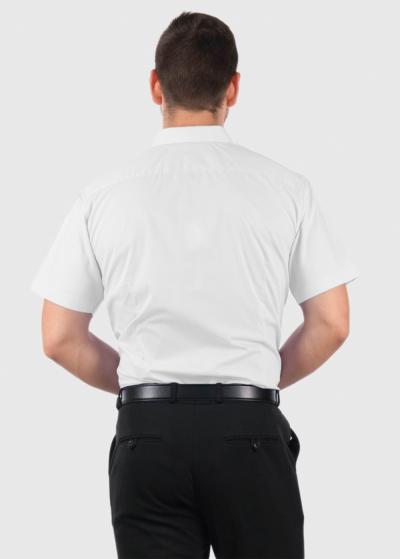 Josué balts pieguļošais krekls ar īsām piedurknēm - back