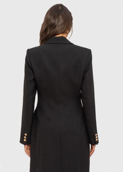 Nana melns pieguļošais mētelis  - back