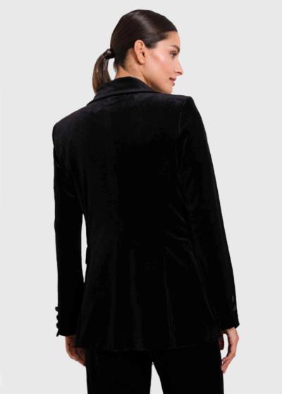 Nala Lielo Izmēru melna sieviešu žakete - back