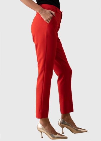 Adima sarkanas bikses ar kabatām - back