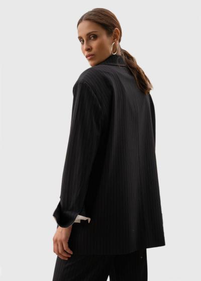 Azalea melna strīpaina žakete - back