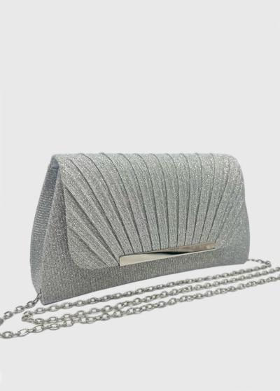 Jisoo sudraba klačs ar spīdumiem  - back