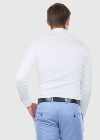 Classic balts vīriešu krekls - back