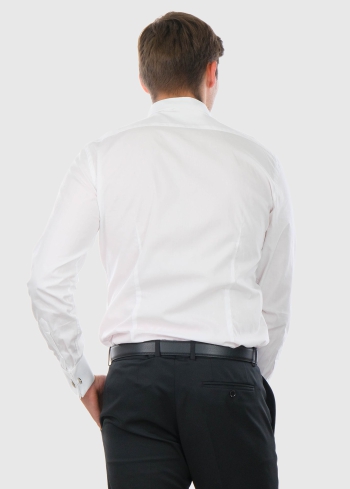 Ennio Slim Fit balts vīriešu krekls - back