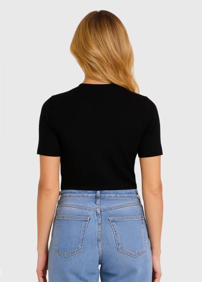 Tiana melns sieviešu t-krekls - back