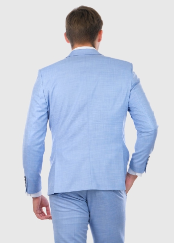 Emilio gaiši zils pieguļošais uzvalks - back