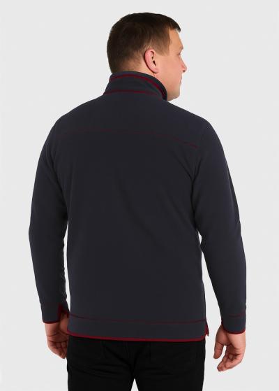 Loren tumši zils džemperis ar rāvējslēdzi  - back