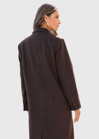 Lidia brūns sieviešu mētelis  - back