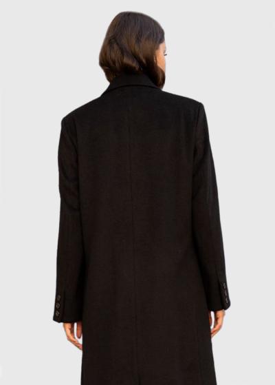 Lidia melns sieviešu mētelis  - back