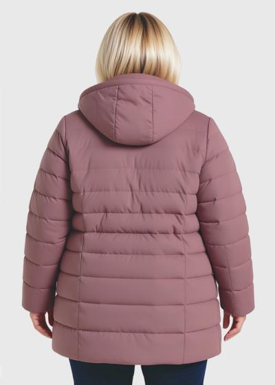 Lucetta Lielo izmēru rozā jaka ar kapuci - back