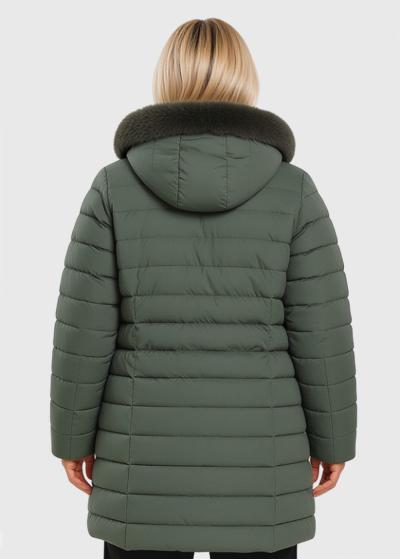 Lydia Lielo izmēru haki īsa jaka - back