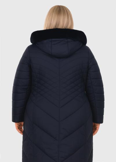 Liena Lielo izmēru tumši zila sieviešu jaka - back