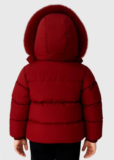 Luna sarkana jaka ar kapuci - back