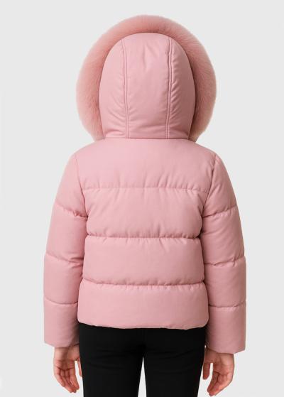 Luna rozā jaka ar kapuci - back