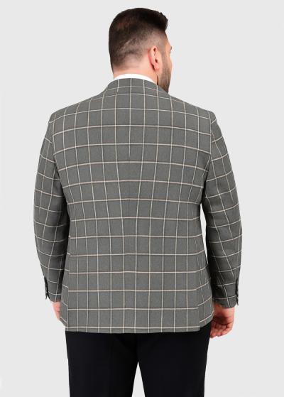 Lionel Lielo Izmēru pelēka žakete ar jaunvilnu - back