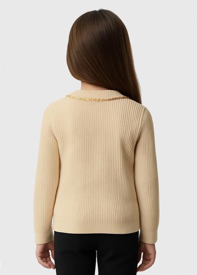 Lodi bēšs trikotāžas džemperis - back