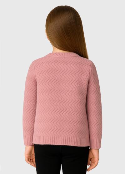 Lavinia rozā kardigans ar kabatām - back