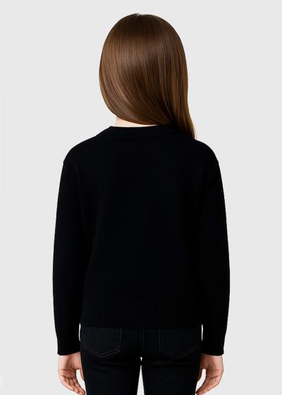 Lily melns džemperis ar bantēm - back