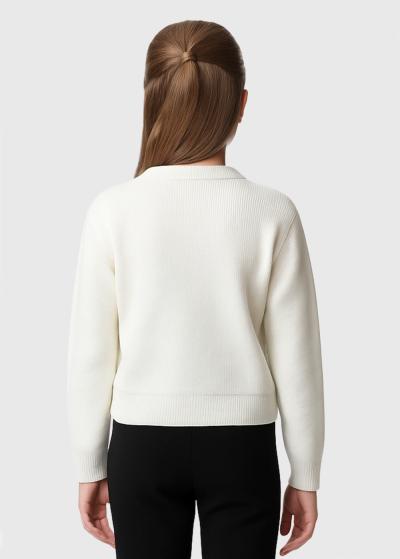 Lily balts džemperis ar bantēm - back