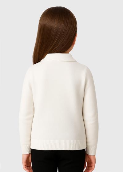 Libi balts džemperis ar apkakli  - back