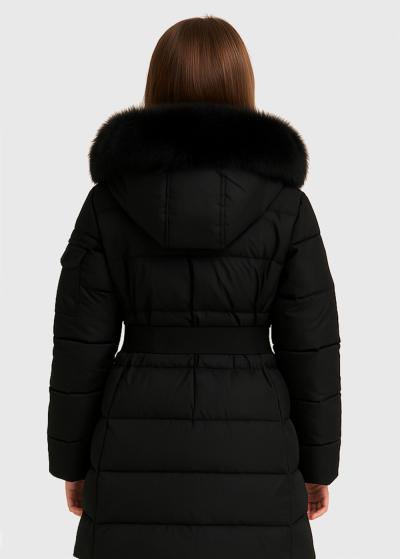 Laia melna jaka ar jostu  - back