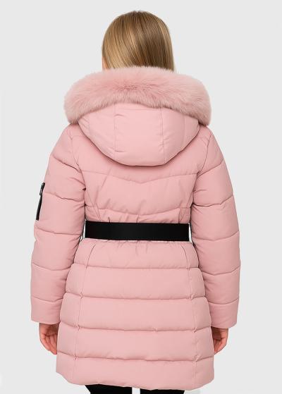 Laia rozā jaka ar jostu  - back