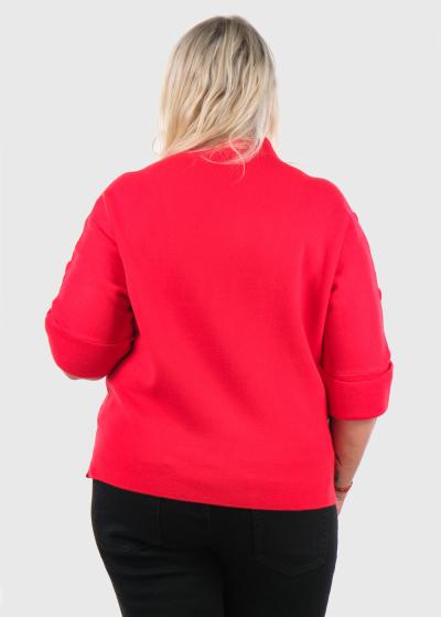 Korra sarkans sieviešu džemperis - back