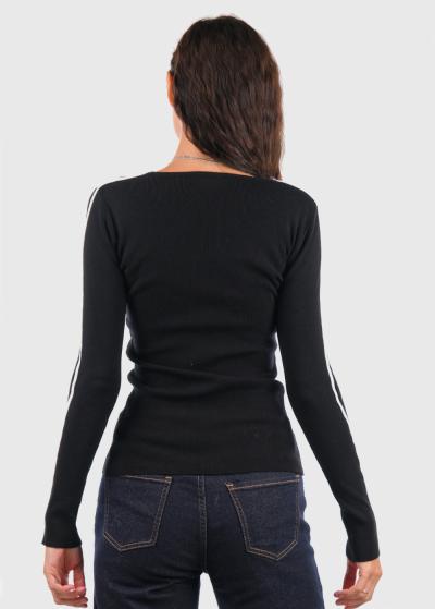 Kitо melns sieviešu džemperis - back