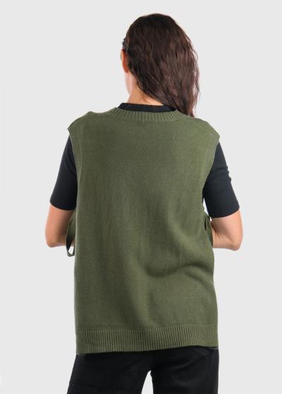 Karin haki veste ar aukliņām - back