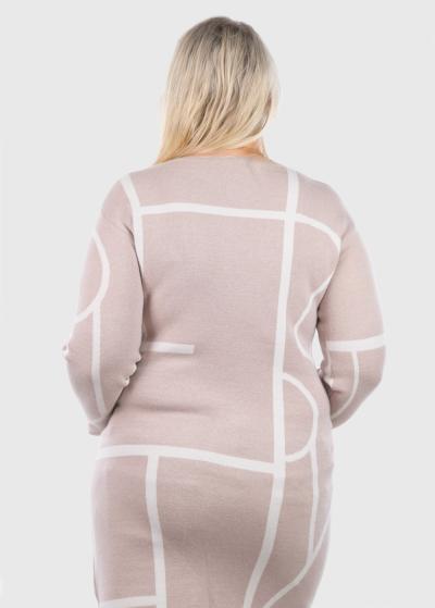 Katy bēša džemperkleita - back