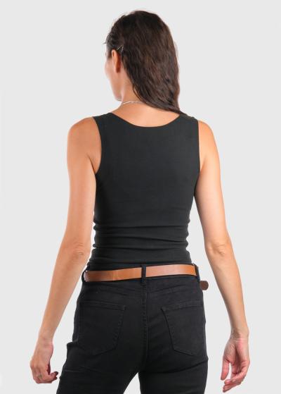 Kumi melns silts tops - back