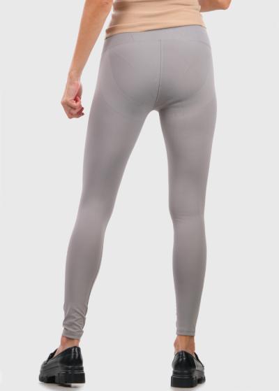 Kaylin gaiši pelēki legingi ar siltinājumu - back