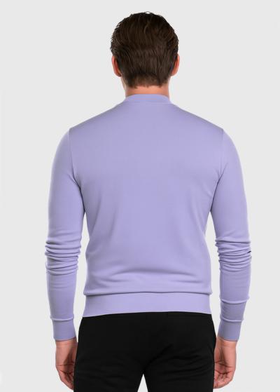 Samuele gaiši violets vīriešu džemperis - back
