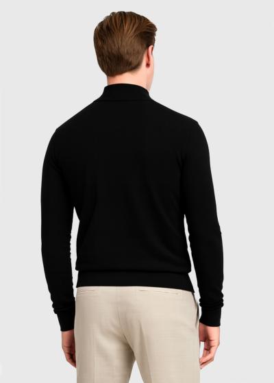 Jahan melns džemperis ar augstu apkakli - back