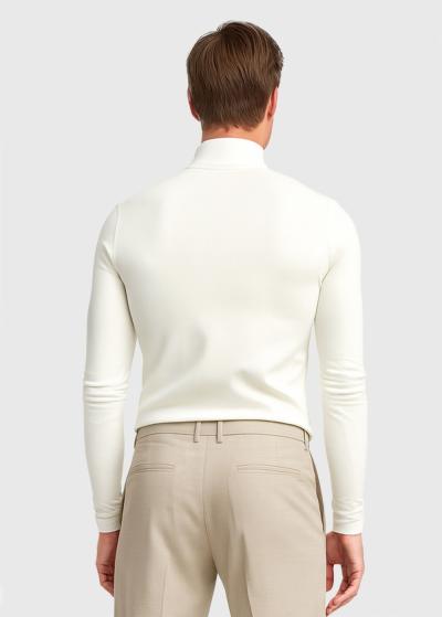 Jahan balts džemperis ar augstu apkakli - back