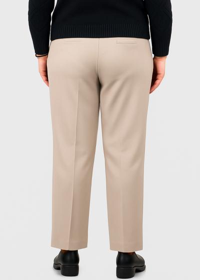 Jantina Lielo izmēru bēšas bikses ar kabatām - back