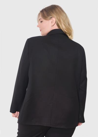 Jeannette Lielo izmēru melna sieviešu žakete - back