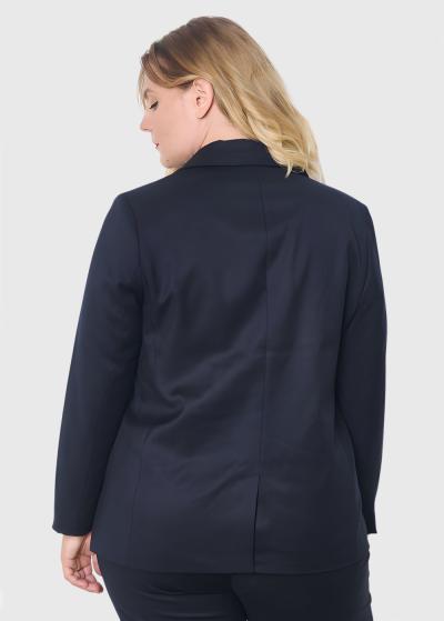 Jeannette Lielo izmēru tumši zila sieviešu žakete - back